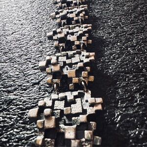 Guy Vidal Cubes Bracelet - Pewter Approx size 7.5